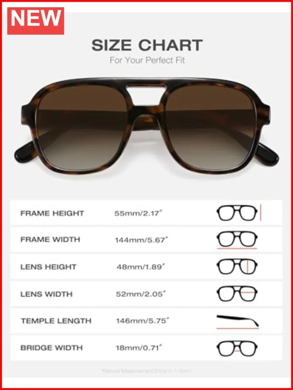 Oversized Aviator Sunglasses Women Vintage Square Large Double Bridge UV400